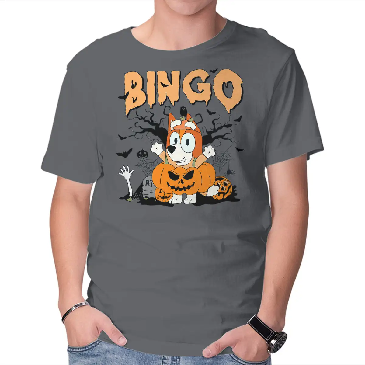 Trick Or Treat Bingo Anime Graphic T-shirts For Men Clothing Women Short Sleeve Tees New Arrivals Unisex Summer