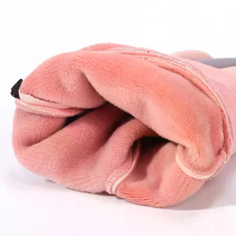 قفازات الشتاء النساء الدراجات الدراجة الحرارية الصوف الباردة المقاومة الرياح مقاوم للماء دراجة دافئة في الهواء الطلق الجري التزلج القفازات