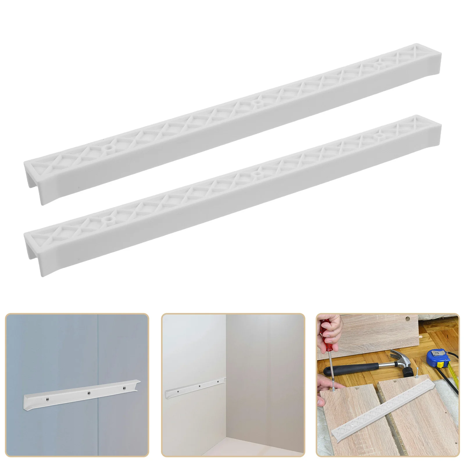 

1Pair Plastic Drawer Guide Rails White Cabinet Drawer Slides 28cm Replacement Organizer Home DIY Storage Set Rail