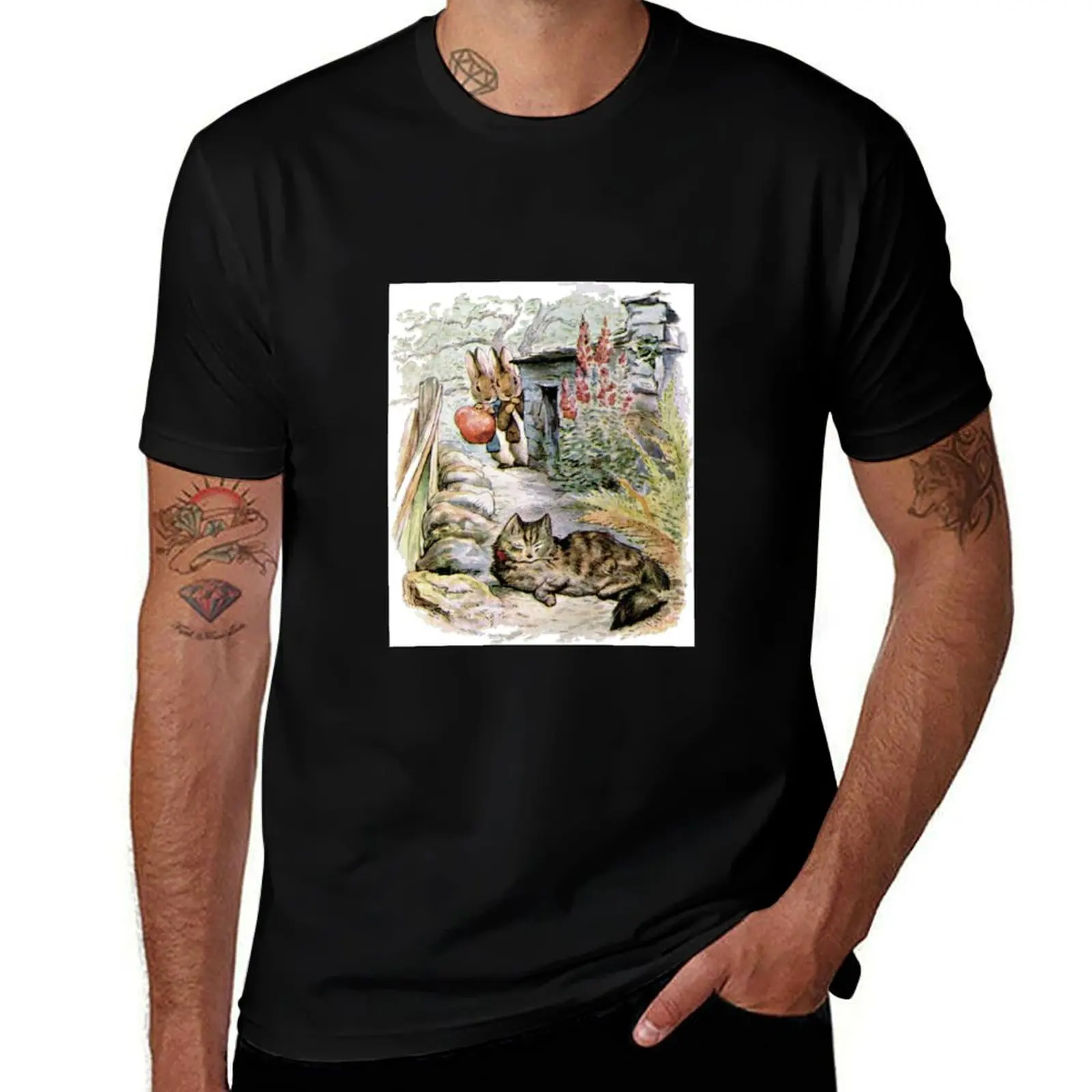 SUDDENLY BENJAMIN RABBIT STOPPED from “the Tale of Benjamin Rabbit” T-Shirt All Weather Casual Short Sleeve T-Shirt