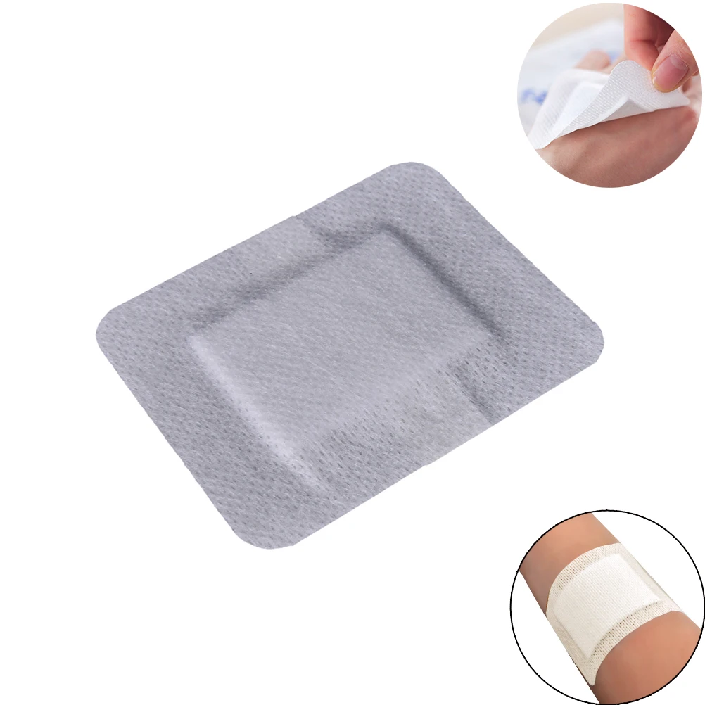 10pcs 6x7cm Breathable Non-Woven Medical Adhesive Wound Dressing Large Band Aid Bandage Health Care Tools