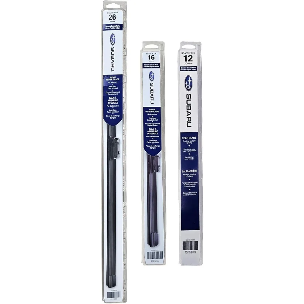 

High-Quality Front & Rear Windshield Wiper Blades Set for Subaru Impreza Models 2017-2023, Durable OEM Fit