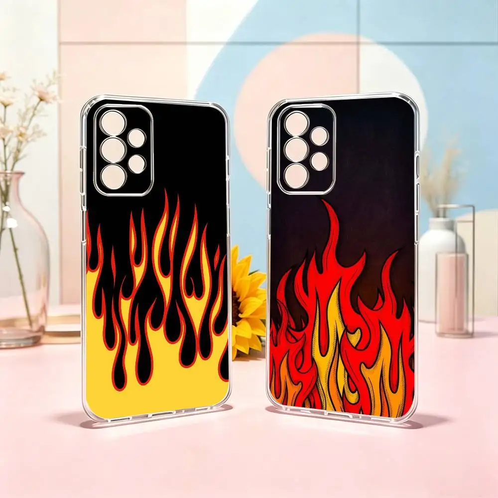 Flame Pattern-S Art Phone Case For Samsung S25,S24,S21,S22,S23,S30,Ultra,S20,Plus,Fe Transparent Cover Gift