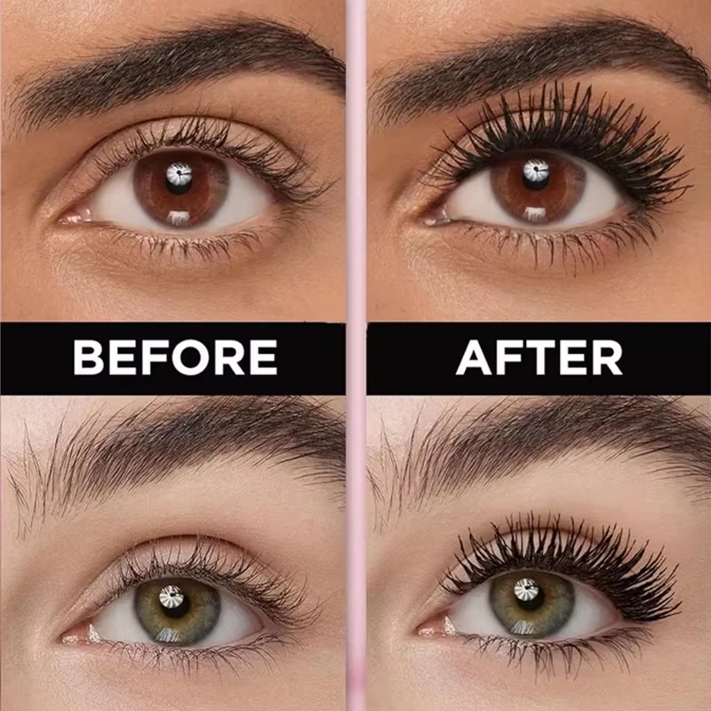Mascara impermeabile 5D allungamento ciglia trucco da donna mascara impermeabile mascara in fibra di seta nera cosmetici coreani nuovo