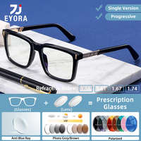 EYORA Currents TR90 Square Frame Reading Glasses Myopia Eyewear Hyperopia Anti Blue Light Progressive Photochromic Eyewear Lens