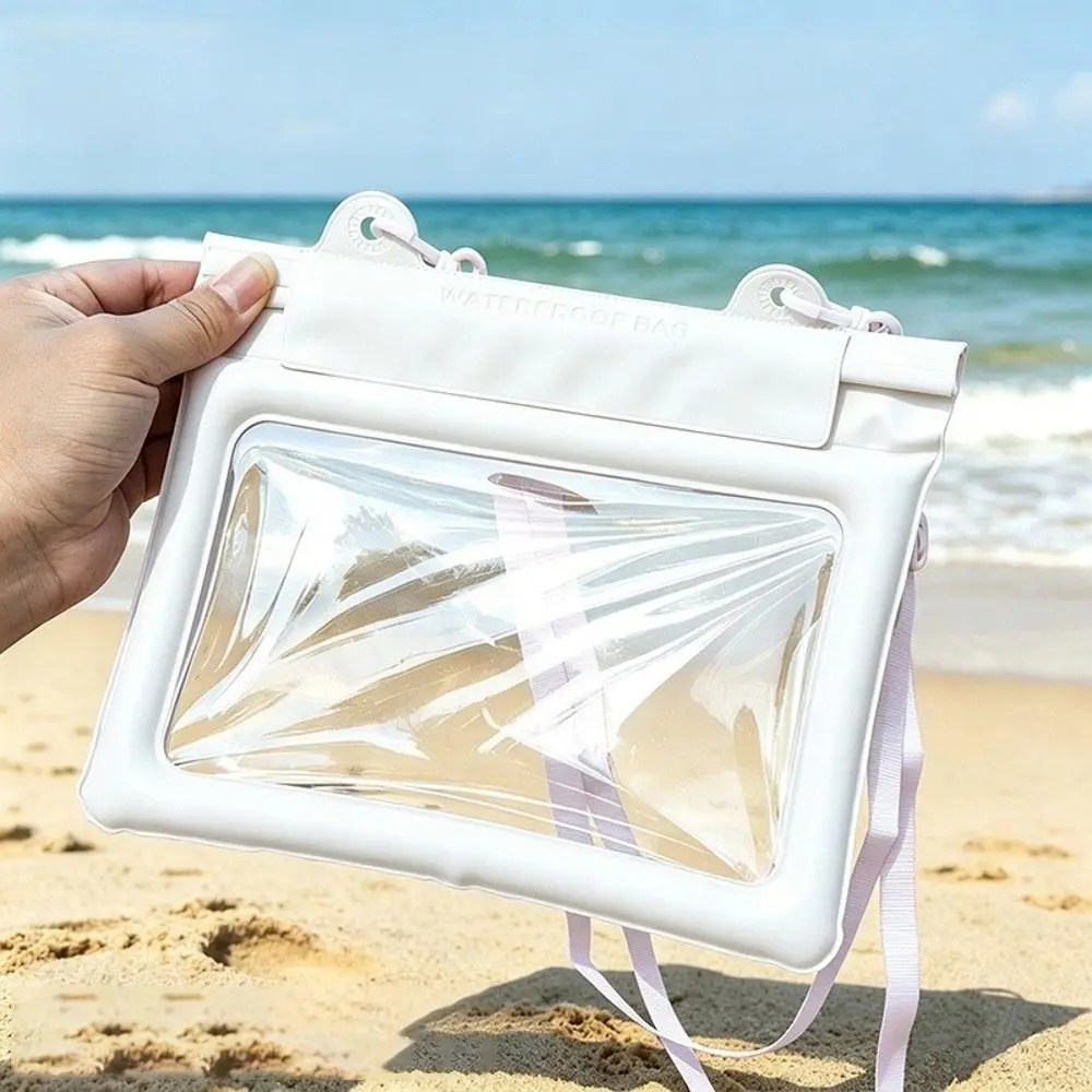 PVC Waterproof Beach Bag Large Capacity Touchscreen Messenger Bag Durable Protector Floating Dry Bag Outdoor Pool Camping