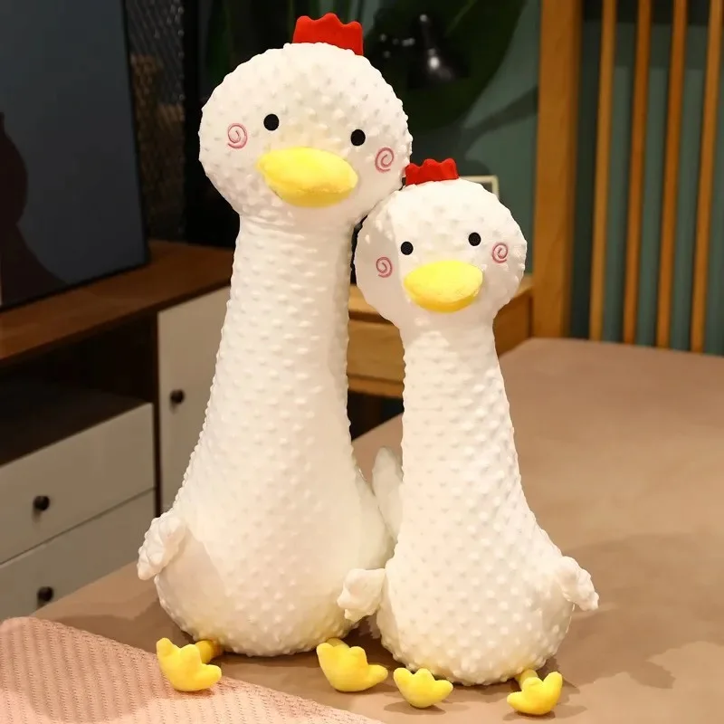 55cm Cute Long Goose Plush Toy Soft Stuffed Cartoon Animal White Duck Doll Sleeping Pillow Cushion Birthday Gift