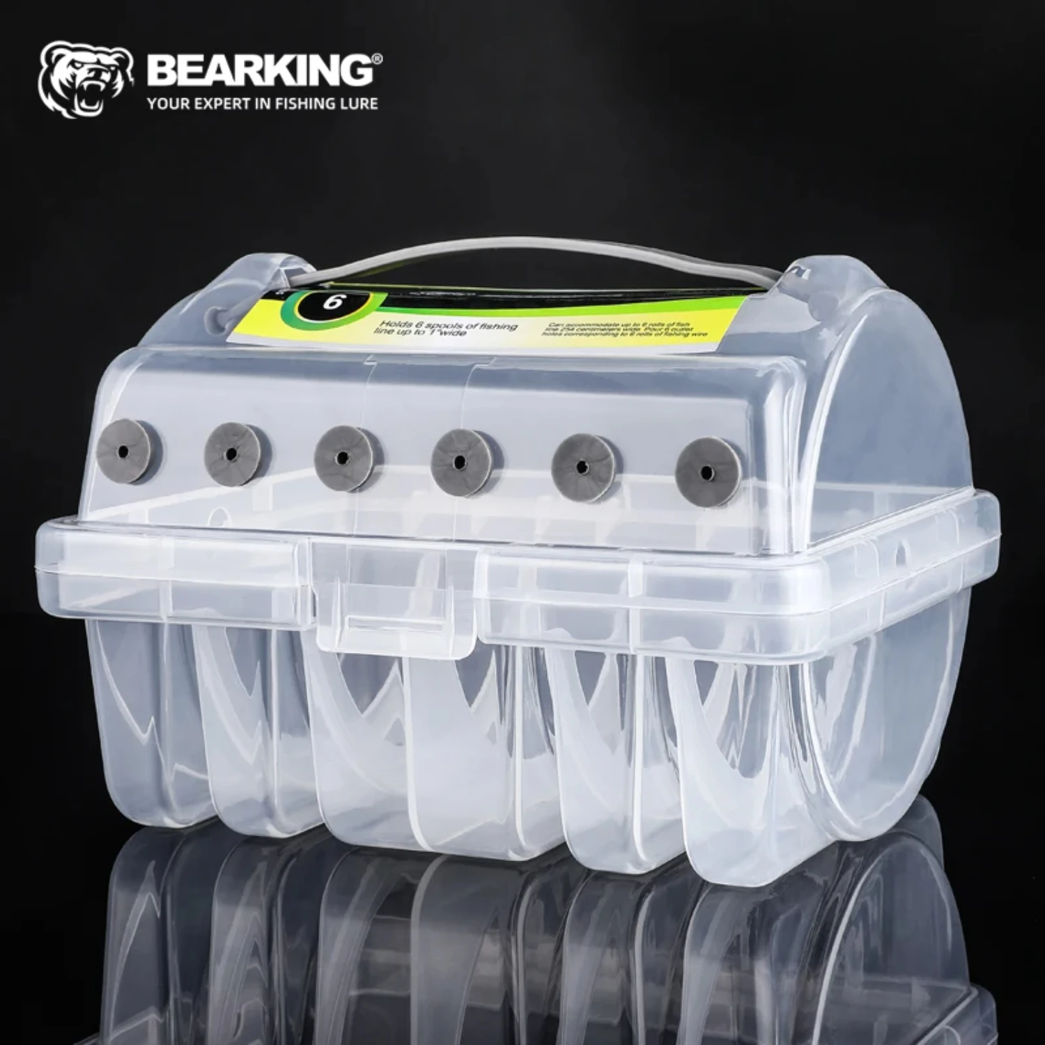 Fishing Tackle box 6 Compartments Fishing Accessories Line Hook  Case Double Sided Fishing Tool organizer boxes