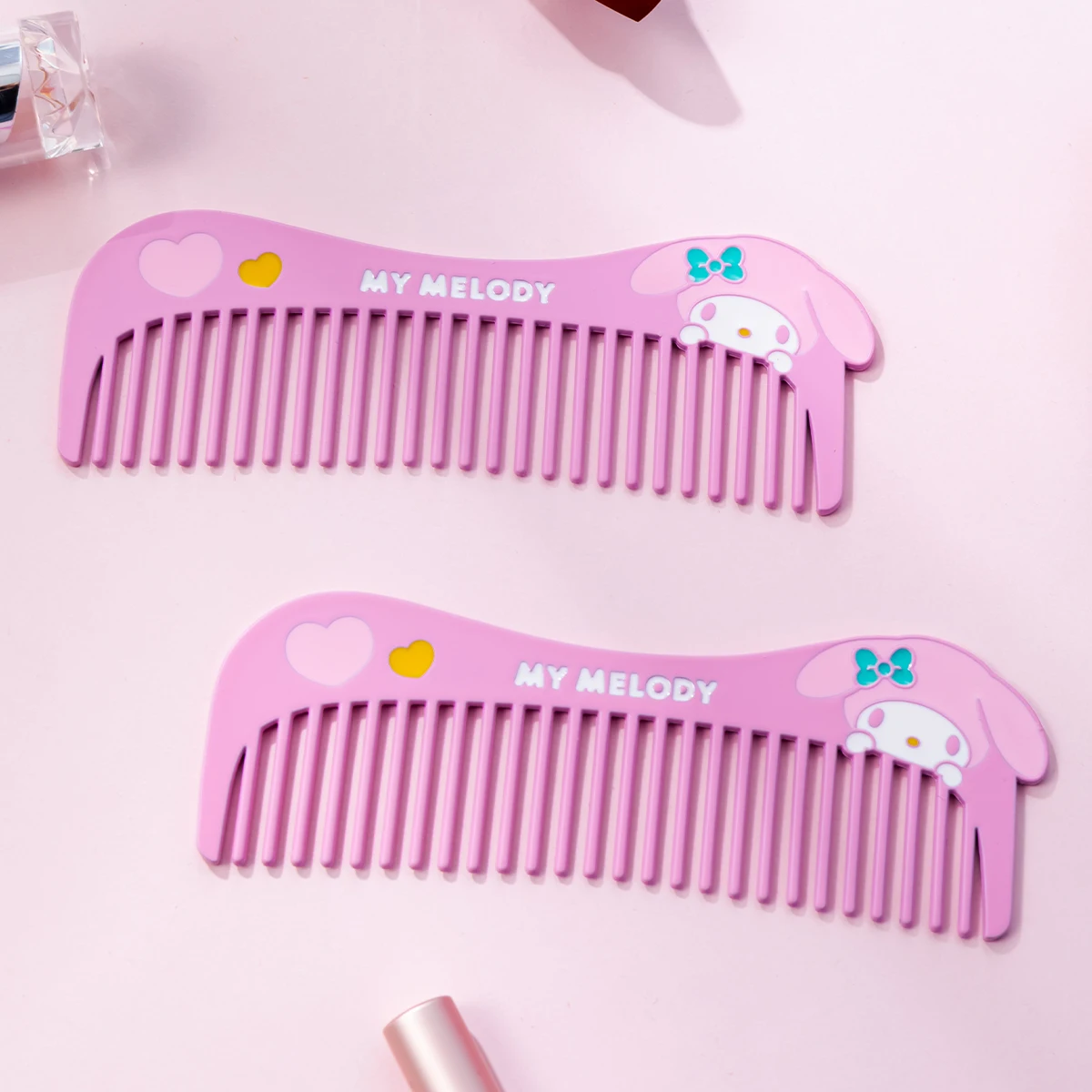 Sanrio Cute Hairdressing Comb Small Metal Carry-on Comb Portable Girly Heart Mini Kawaii Girl Comb Zinc Alloy Does Not Hurt Hair