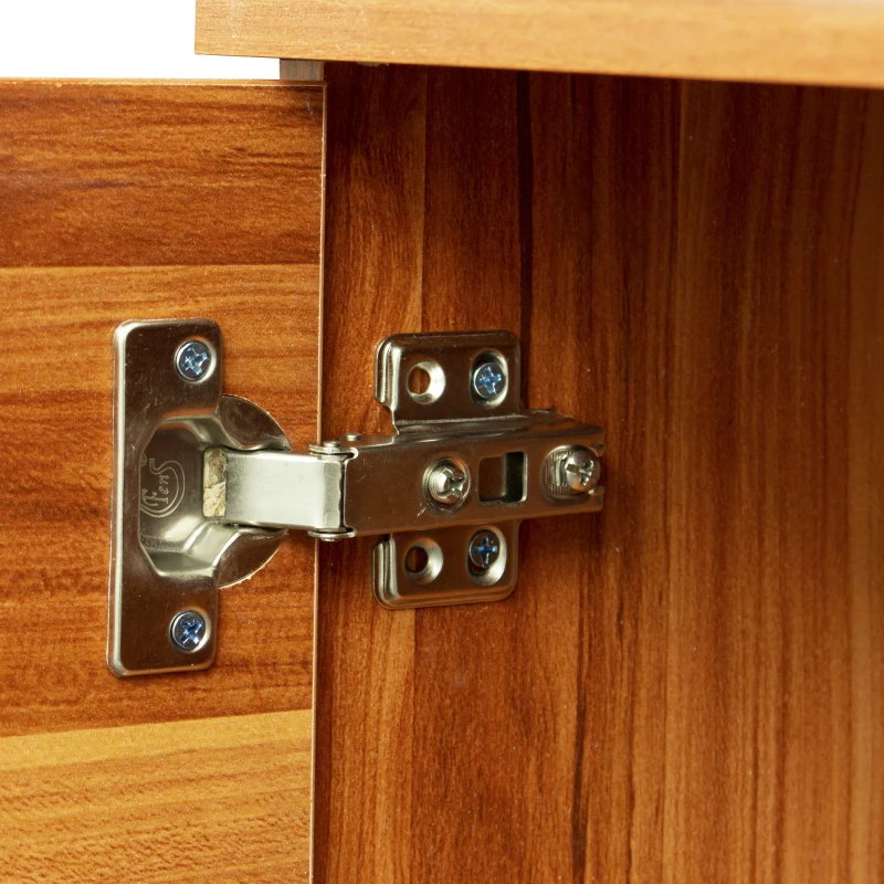 Walnut Stand 70 Inch TV Stands Media Console Entertainment Center  Table 2 Storage Cabinet With Open  For Living