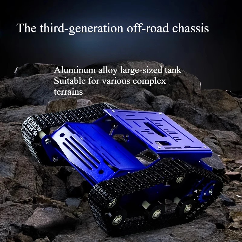 Robot Tank Chassis Intelligent Small Vehicle DC Motor Metal-aluminum Alloy Tracked Body DIY
