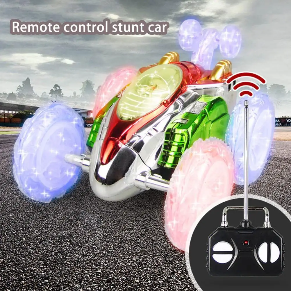 Sturdy Wheels  Interesting RC Stunt Car Off-Road Vehicle Toy Creative Electric Toy Car with Colorful Lights   Boys Toy Gift