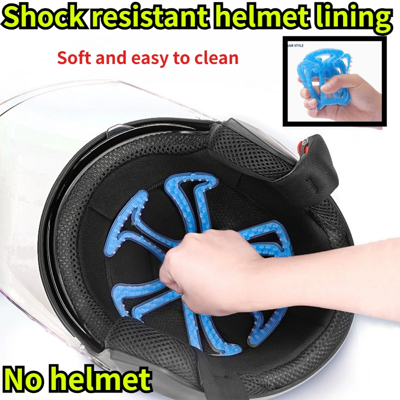 

Ударопрочная силиконовая подкладка для мотоциклетного шлема, гибкая, устойчивая к деформации, вентилируемая подкладка для велосипедного шлема