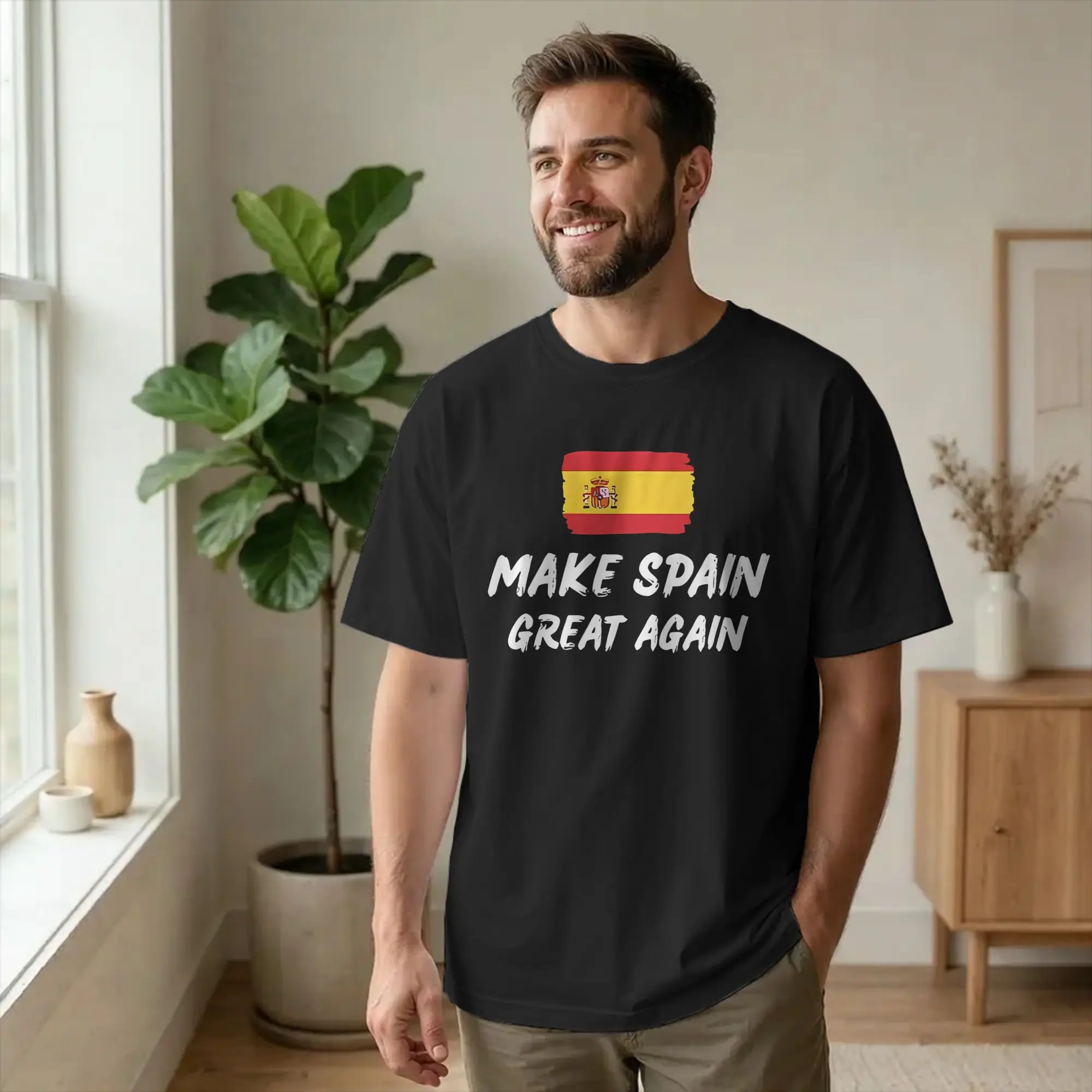 Men Make Spain Great Again Spanish Pride T Shirt Espana Pure Cotton merch Vintage Short Sleeve O Neck Tees Big Size T-Shirt