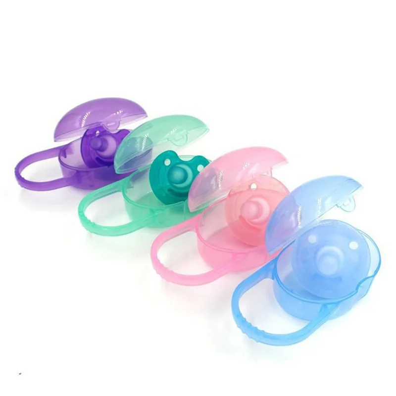 

Baby Pacifier Storage Box Wide Mouth Portable Dustproof Plastic Organizer Tooth Glue Box for Infant Care