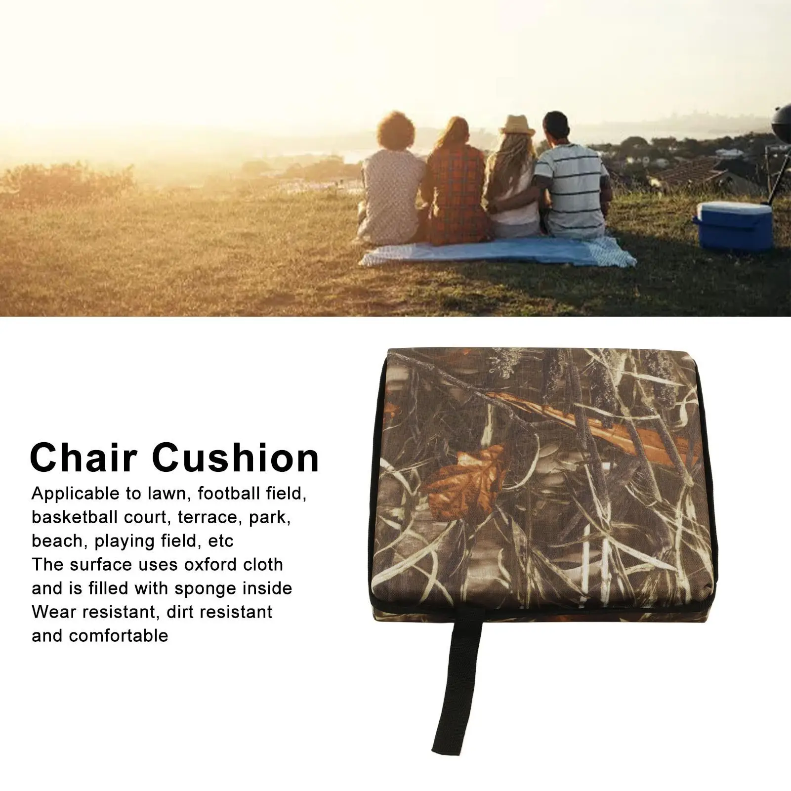 Portable Outdoor Seat Cushion for Camping, for lawn , Football, Basketball & Park - Lightweight Single Layer Design