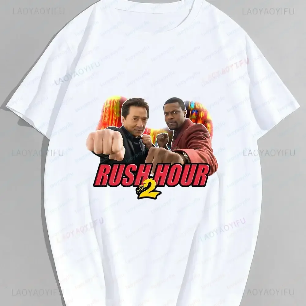 New Trendy Jackie Chan - Summer Trendish Harajuku Short-sleeved Men's and Women's Universal Shirt Pattern Large-sized T-shirt