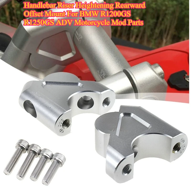 Motorcycle Handlebar Riser Heightening Rearward Offset Mount For BMW R1200GS R1250GS ADV Handlebar Stem Raiser Modified