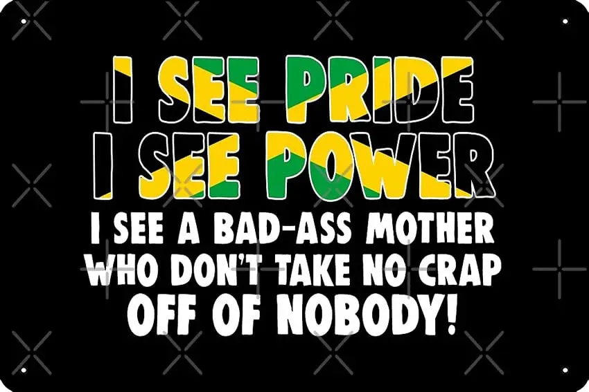 I see Pride, I see Power - Cool Runnings Photographic Print Funny Metal Tin Sign for Home Kitchen Bar Room Garage Decor 