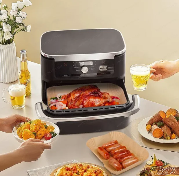 

Rectangle air fryer paper 10.4l5.2l double pan
