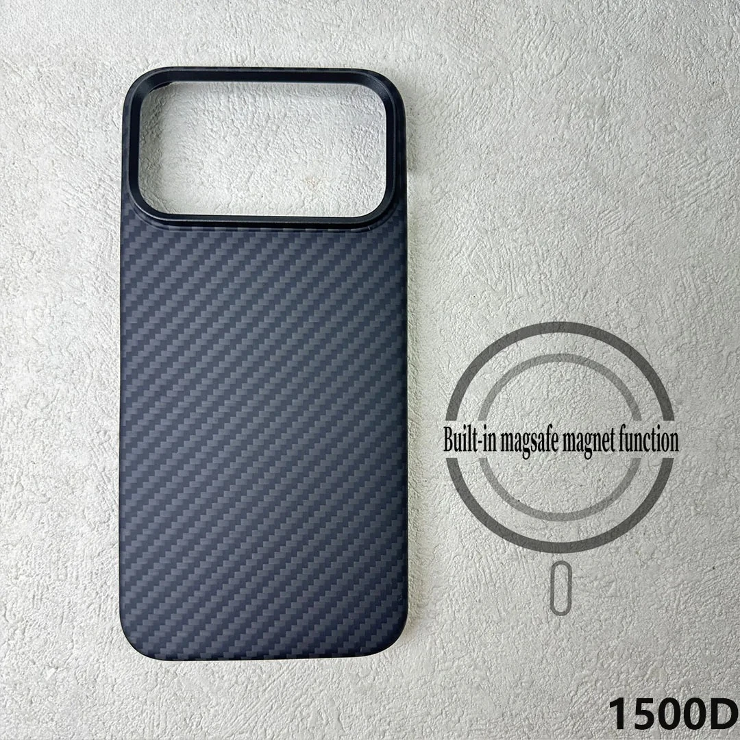 

Premium Kevlar Carbon Fiber Case for iPhone 17 Pro Max Air 16 15 Ultra Thin For MagSafe Aramid Fiber Protective Cover