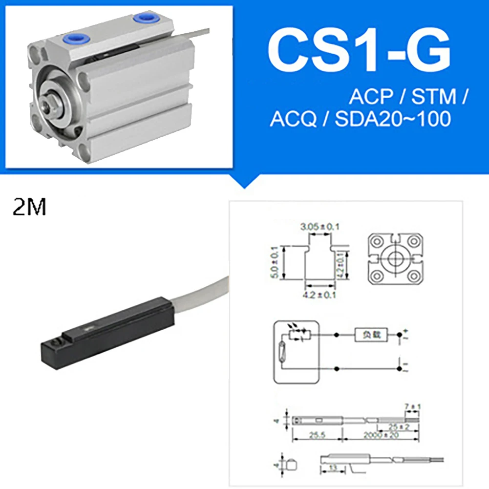 Sensor magnético do interruptor Reed para o cilindro pneumático do ar, 13 capacidade máxima, modelos D A73 D M9NV D M9PV M9BV, 10W