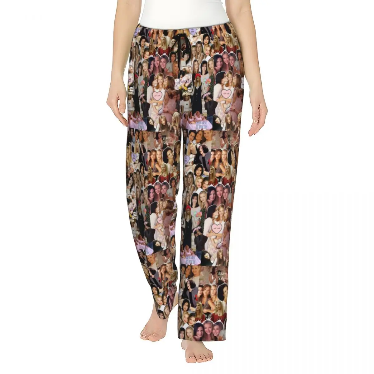 Custom Rachel Phoebe And Monica Pajama Pants Women Friends TV Show Sleepwear Lounge Sleep Bottoms Stretch with Pockets view 3