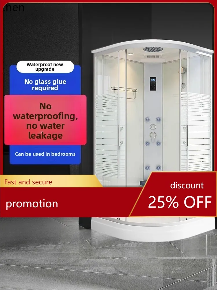 ZMLintegral shower room fan bathroom rural simple partition glass waterproof integrated household bathroom