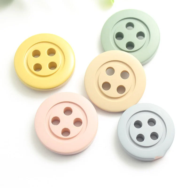 20PCS 4-Holes Buttons Coat Spot Large Four Eye Resin Button Garment Accessories 18-30mm Embellishments for Clothing Decoration