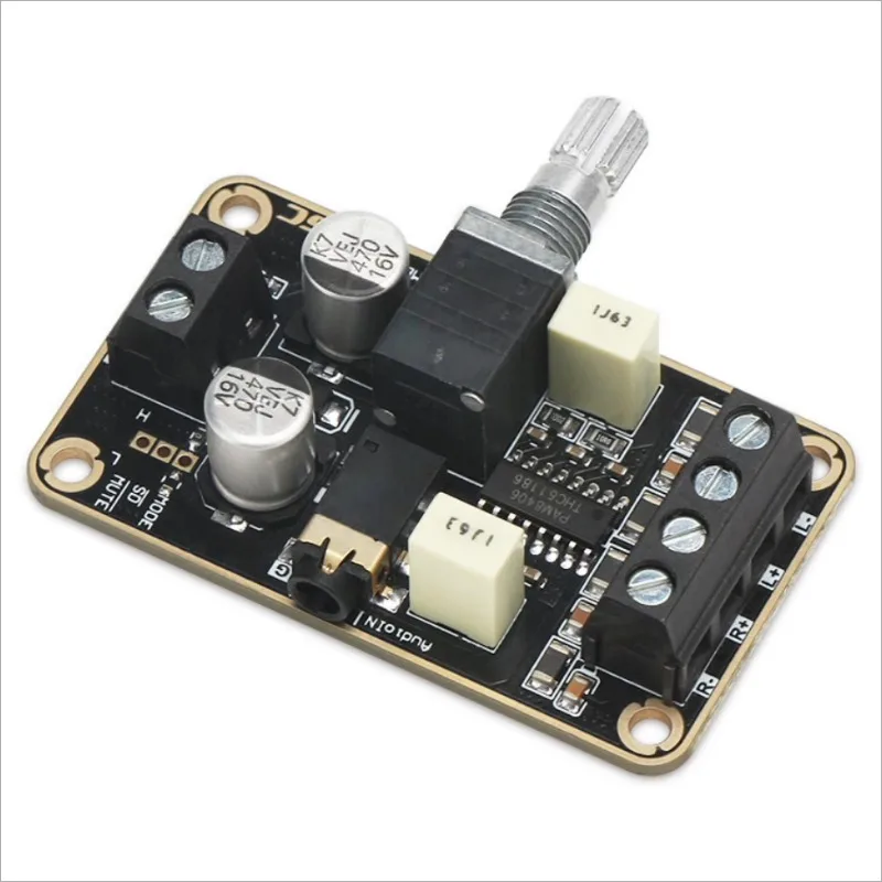 Dual channel stereo D-class 5V power amplifier module PAM8406 digital amplifier board DIY small speaker 5W+5W