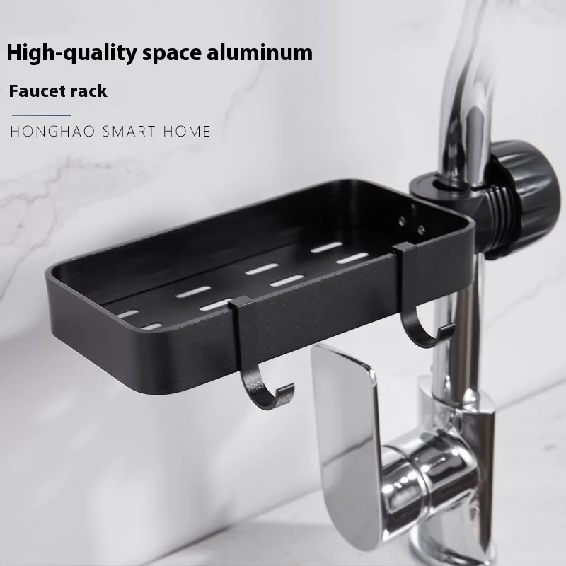 

Multifunctional Sink Caddy Organizer,Kitchen Sponge&Brush Holder,Detachable Water Drainer Basket,Faucet Organizer Rack for Sink