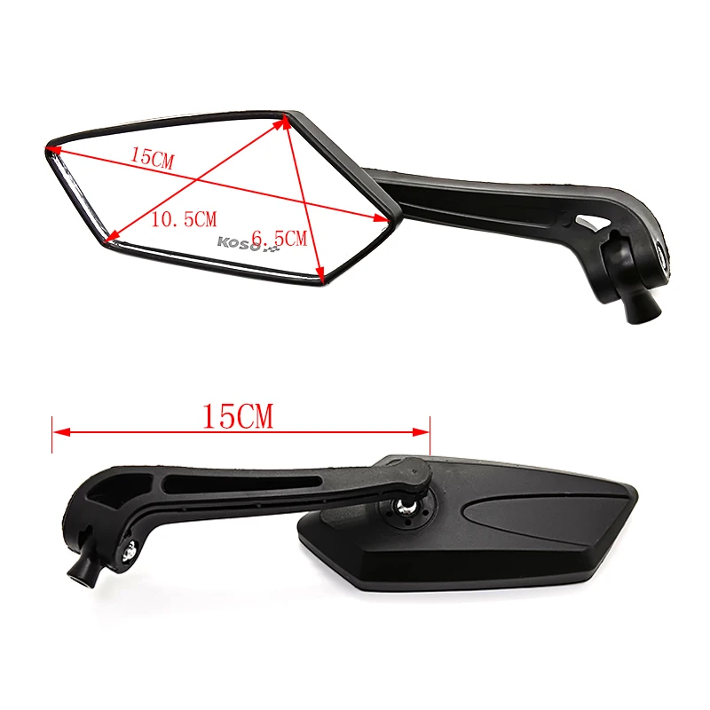 Motorcycle Rear View Mirror Moto Cycling Clear Wide Range Back Sight Rearview Reflector Adjustable Handlebar Left Right Mirror