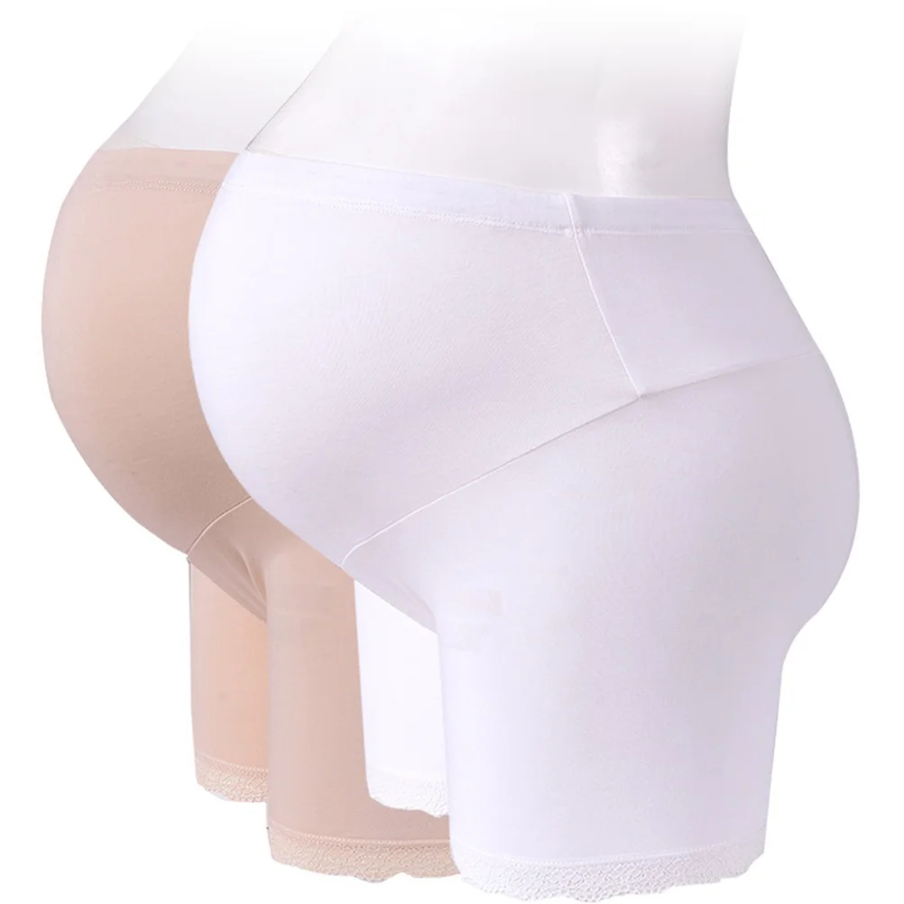 

Skin Color Maternity Underwear Support Seamless Pregnancy Panties Boyshort Briefs Adjustment Buckle High Waist Breathable Size M