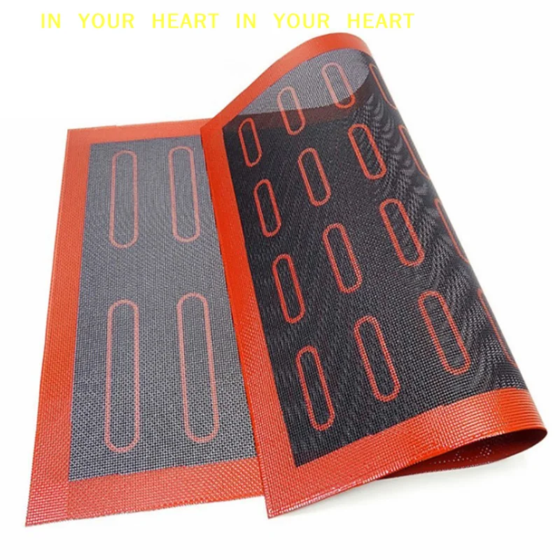 【X】Food Grade Silicone Hollow Baking Pad Silicone Double Sided Printing Baking Stick Pastry Oven Cake Baking Perforated