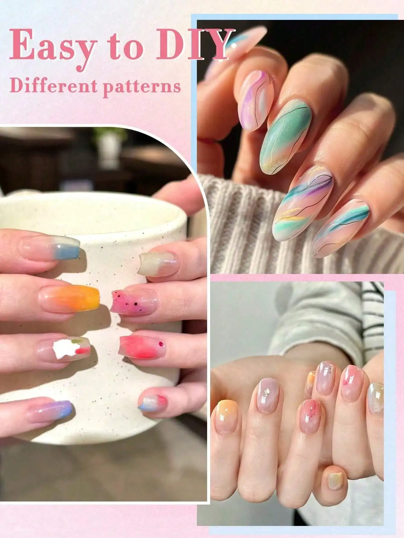 3 قطعة 15 مللي تزهر الغراء هلام طلاء الأظافر UV LED نقع قبالة أعلى هلام لامعة السدادة لامعة الورنيش