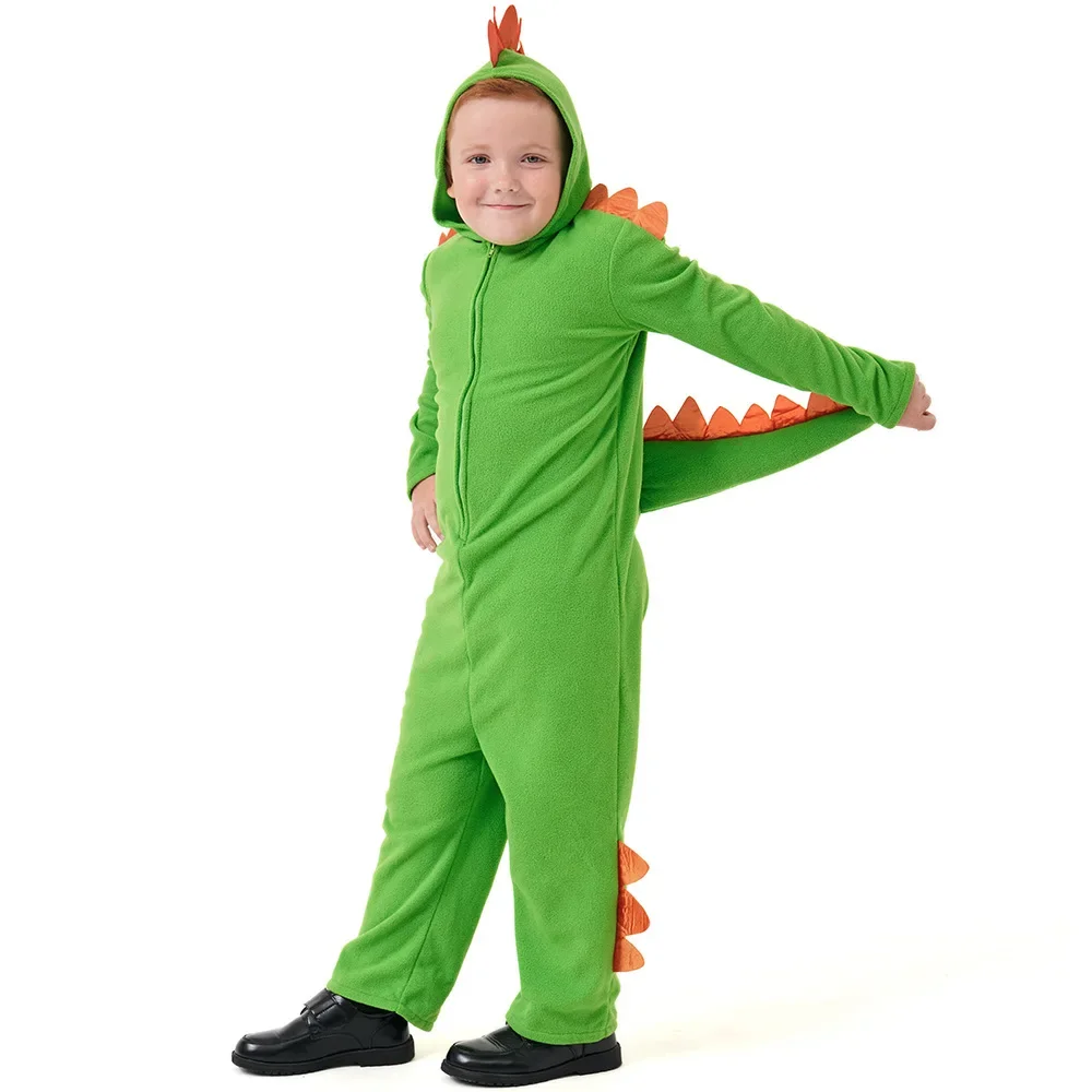 

Halloween Kids Cute Little Dinosaur Cosplay Costume Animals Theme Party Jumpsuit Green Dinosaur Stage Showing Dress Up Carnival