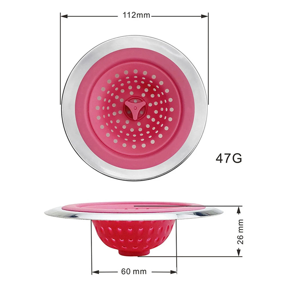 Sink Strainer For Kitchen - Stainless Steel & TPR Drain Guard Stops Food Debris Easy Maintenance Tool Sink Accessories view 5