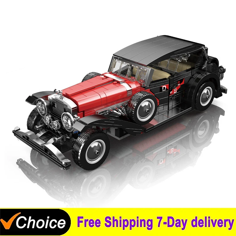 

MOULD KING 10114 Technical T50 Vintage Car Super Racing Car Building Block Assembly Classic Car Brick Toys Kids Christmas Gift