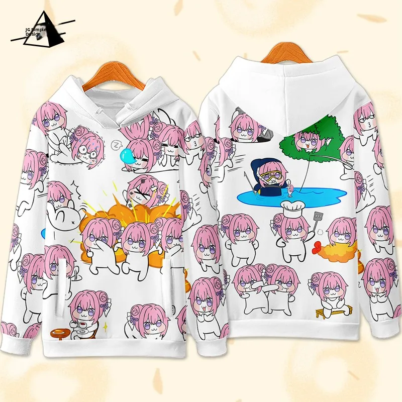 

Vic Godd Doro Dog Cartoon Hoodie ex Cosplay Sweatirt Polyester Fiber Regular Fit Summer Long Sve Printed Jaet