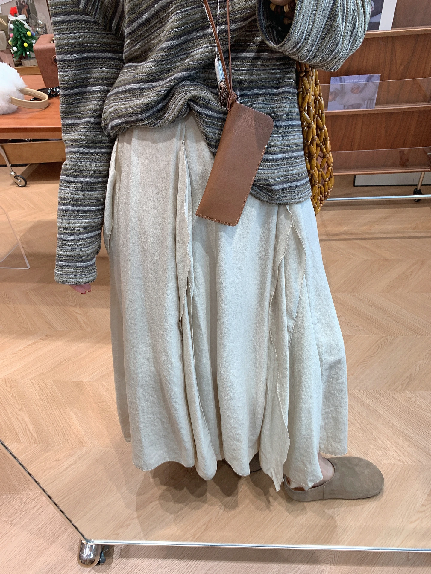 

Весенне-летняя винтажная юбка-макси А-силуэта с кружевной отделкой, свободная асимметричная юбка для женщин