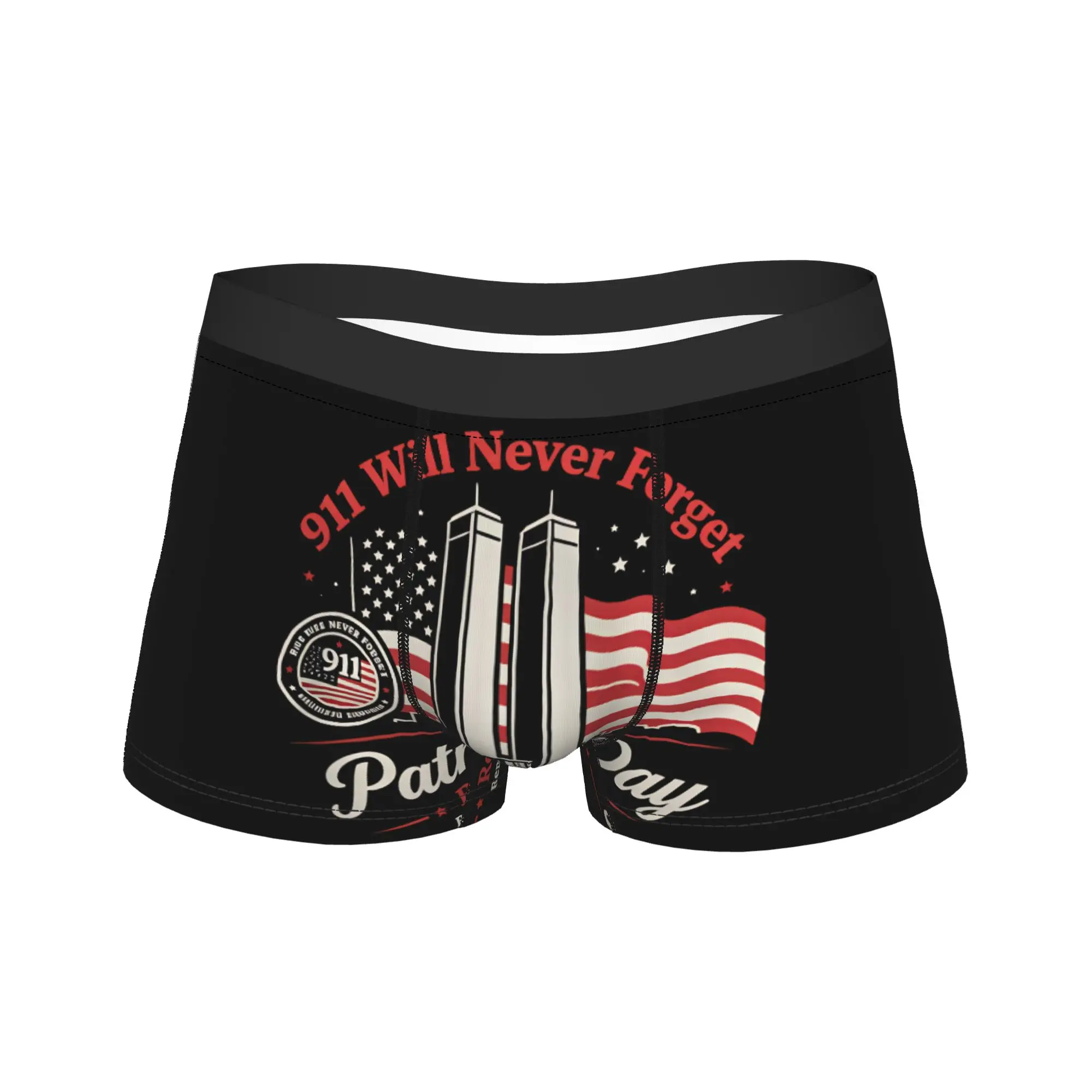 

Vintage Script 911 Patriot Day Twin Towers Underwear Males Panties Soft Boxer Shorts High Quality Shorts Briefs Plus Size