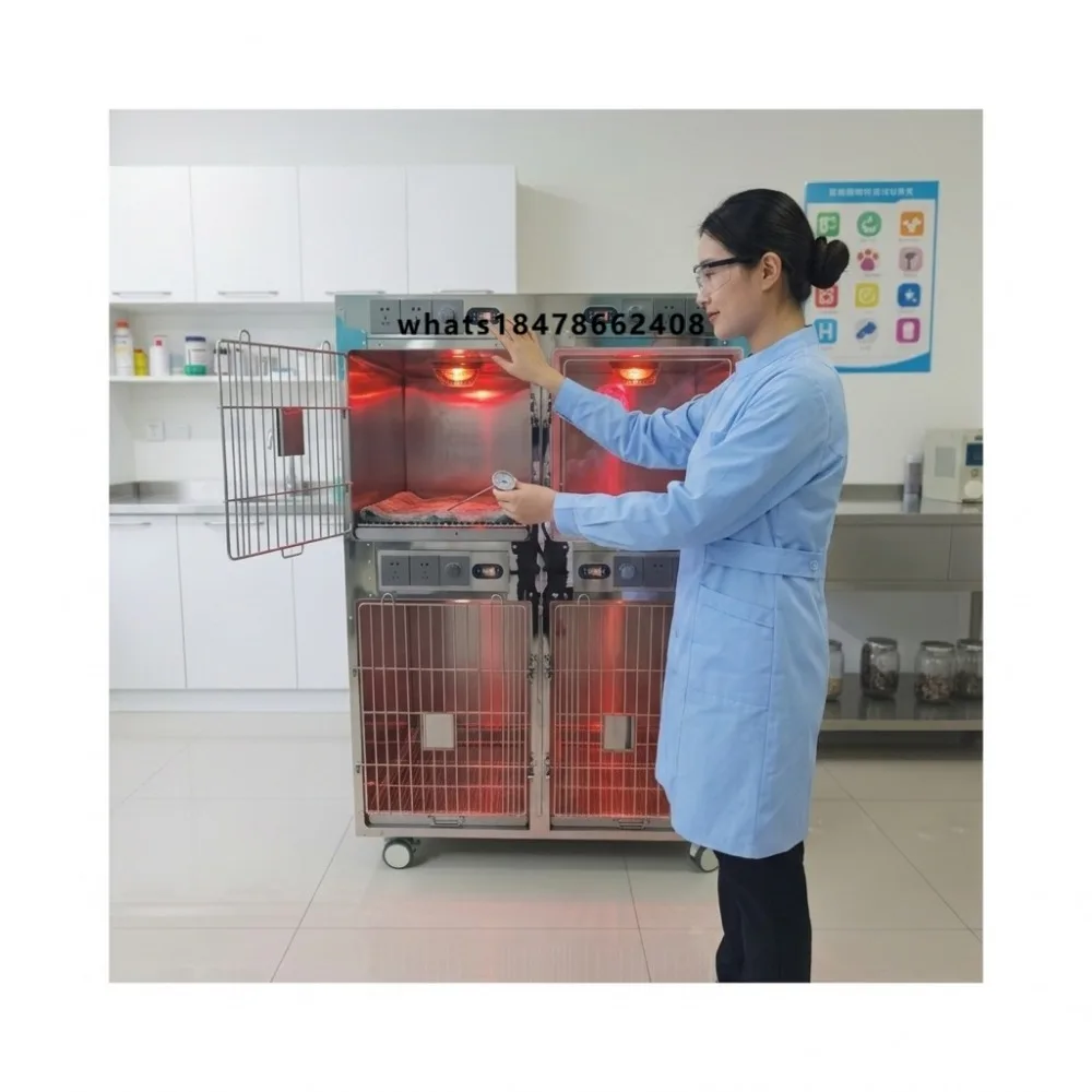 Pet medical ICU monitoring cage, dog postoperative rehabilitation isolation nursing cage