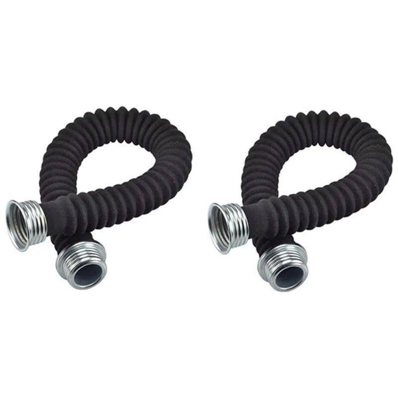 Daily sale Respirator Hose Tube Assembly 40Mm 2PCS Universal Thread Extension Hose, 20 Inch Black Pipe