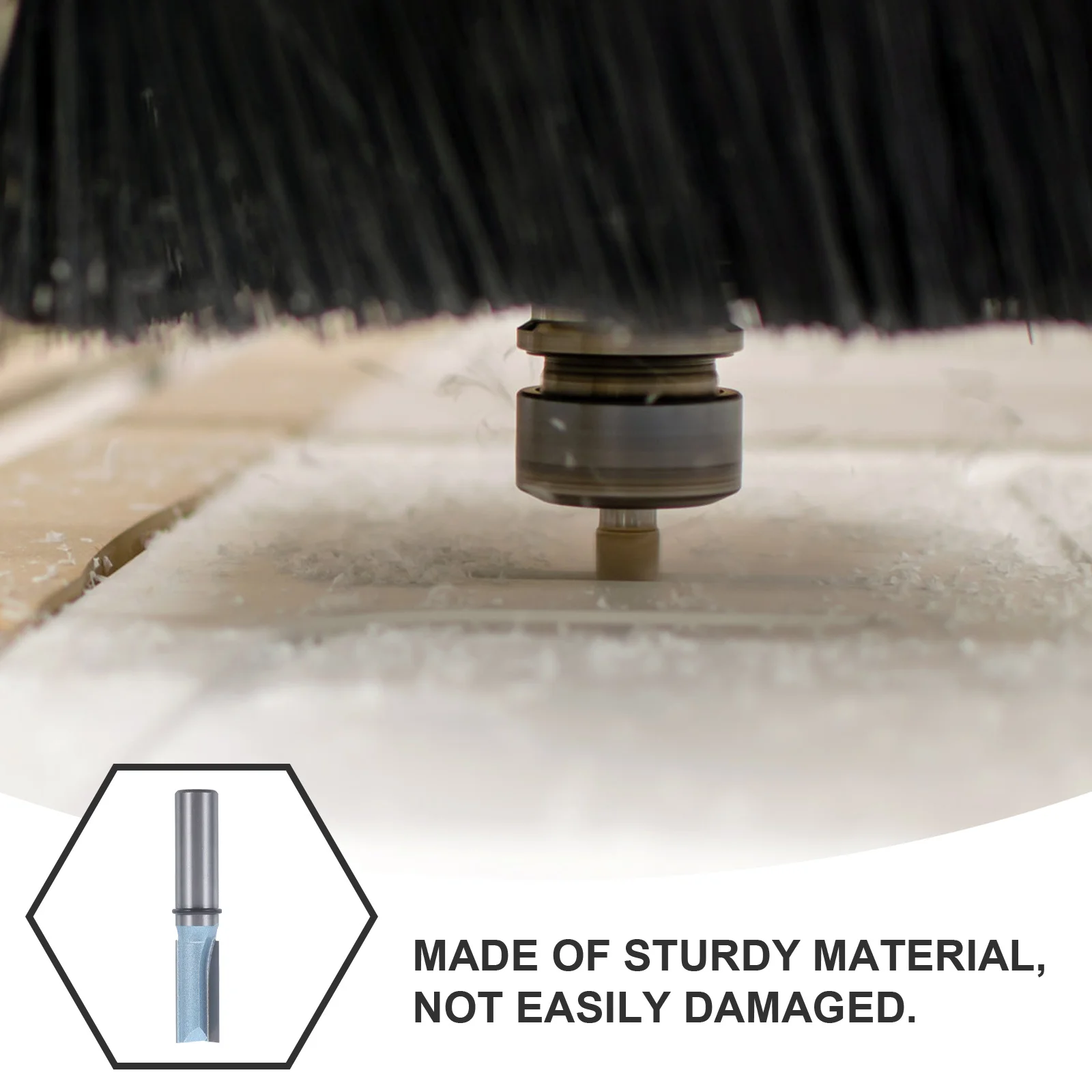 

Double Flute Straight Router Bit High Strength Milling Cutter for Woodworking Groove Cutting Plywood Router Bit