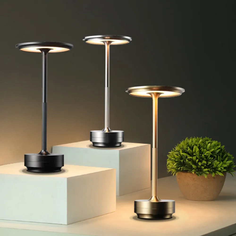 Rechargeable Table Lamp LED Touch Sensor Desk Lamp Wireless Reading Lamp Night Light Restaurant Hotel Bar Decoration Light