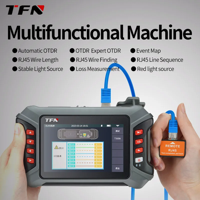 TFN MN3 SM 1310/1550nm 28/26dB wielofunkcyjny, precyzyjny Tester światłowodowy optyczny reflektometr czasowy OTDR