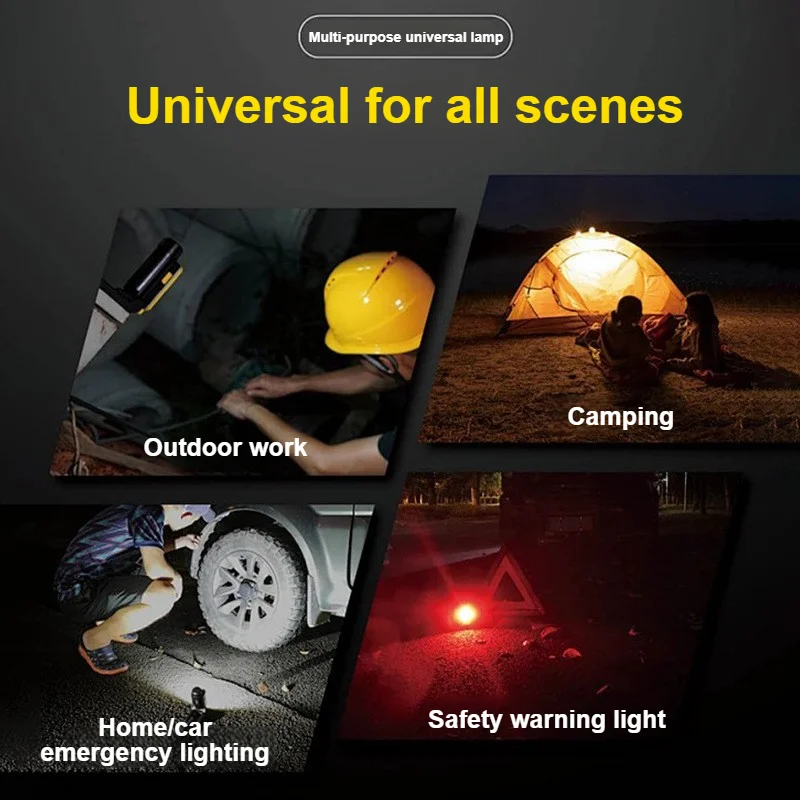 

New Portable Multi-functional Outdoor Pathfinding Emergency Multi-purpose Tool Detection Emergency Light Rechargeable Work Light