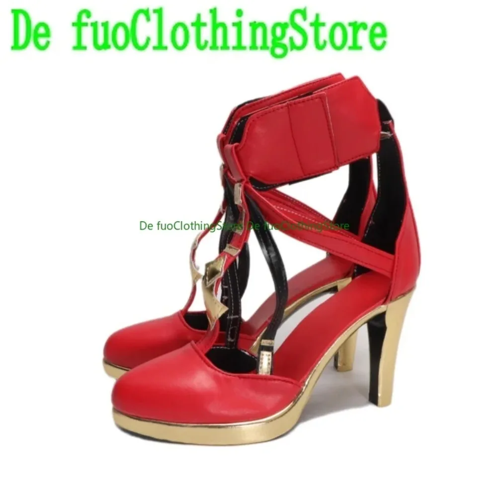 ملابس Defuo أنيمي المعرض الهزلي تأثيري أحذية Mingchao Fulolo Cos أحذية عالية اتبع الرمز الكبير أحذية الرسوم المتحركة أنيمي