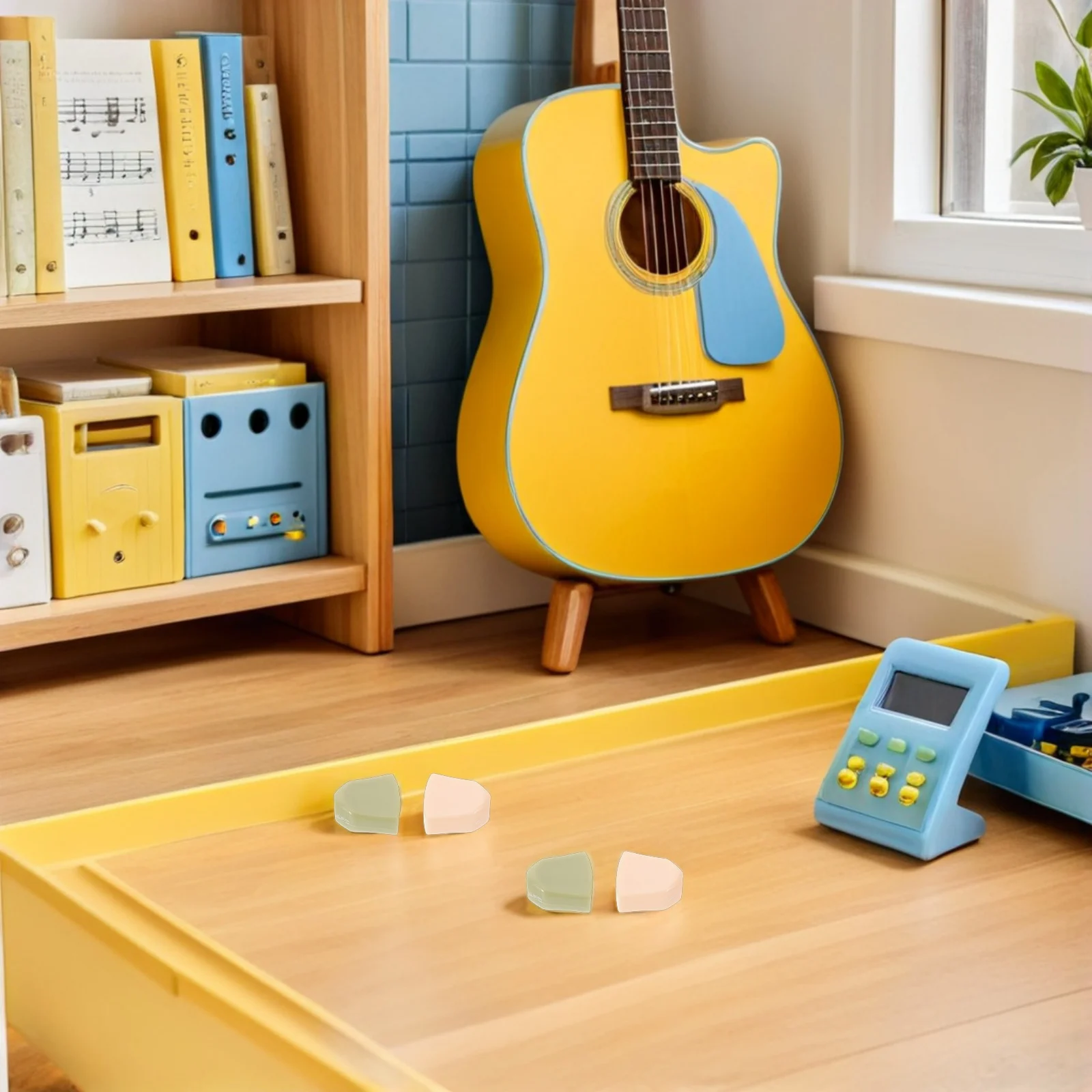 12 مجموعات ضبط الغيتار أوتاد الصوتية الأخضر دسم الأصفر موثوقة ضبط تجربة دائم آلة رؤساء أجزاء الغيتار الشعبي #5