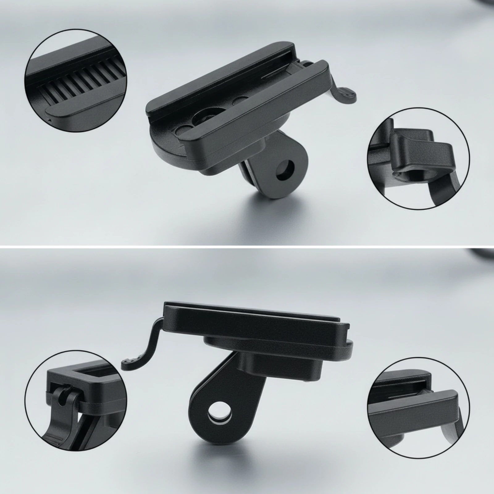 Front Light Mount with Action Camera Interface Compact Bike Light Mount Long-Lasting Lightweight for Cyclists, Road Cycling